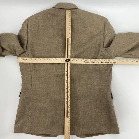 Lauren Ralph Lauren LRL Blazer Mens 40S Tan Linen Blend 2 Button Sport Coat